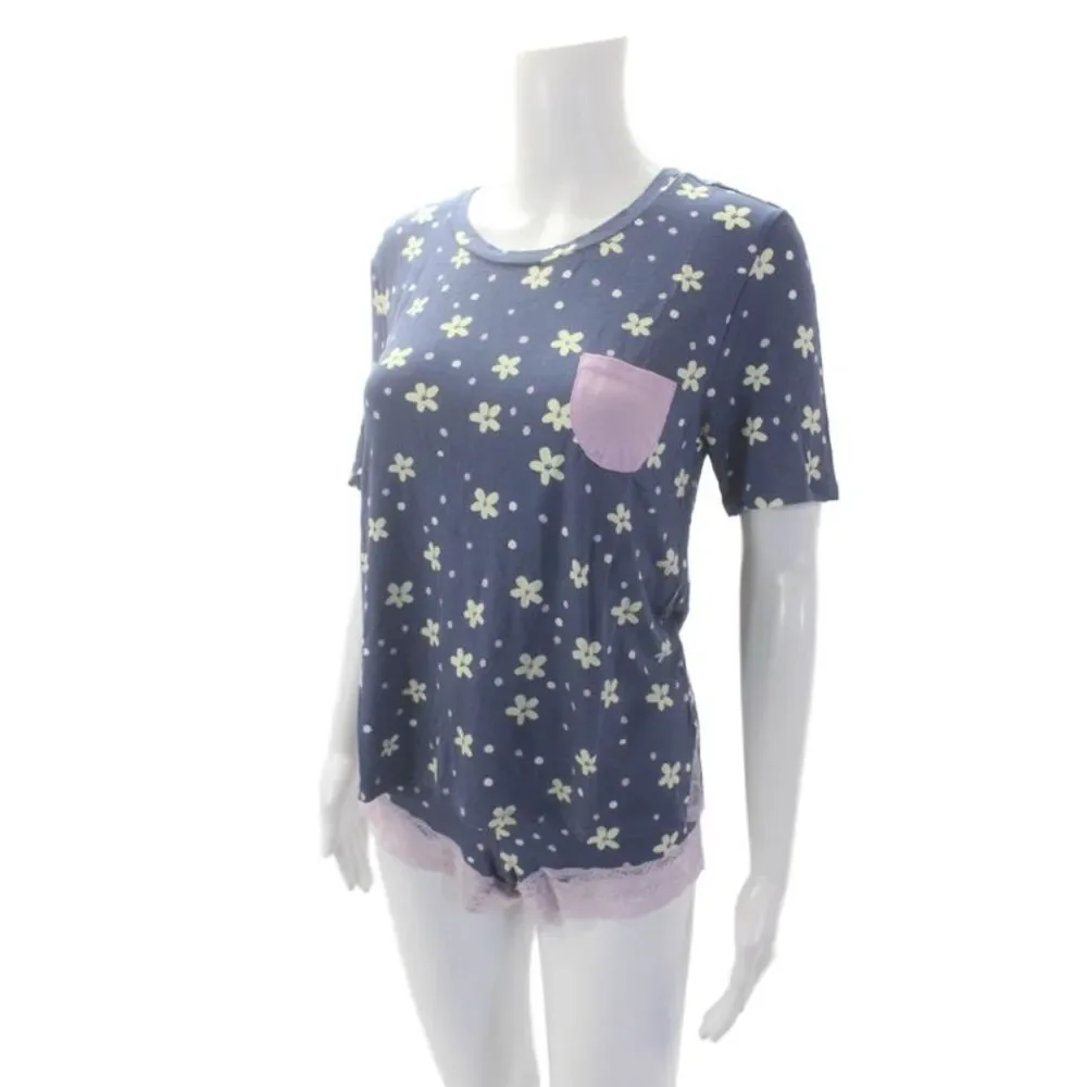 Weworewhat Womens Polka Dot High Cut Pull On Bikini Bottoms Blue Size XL
